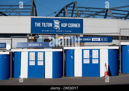 St Andrew`s Stadium turnstiles, Bordesley Green, Birmingham, UK Stock Photo